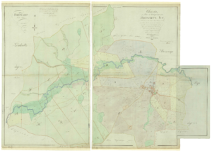 Charta öfver In och Utägorna till Brösarps By, uti Christianstads Län, Albo Härad. Lantmätare Tomas Ludwig Rönström 1815.